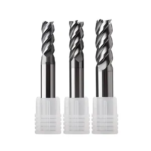 HRC45-55 2 Flute 4 Flute Square Flat End Mill Carbide Fresas Solid Tungsten Carbide Cnc Cutting Tools For Metal