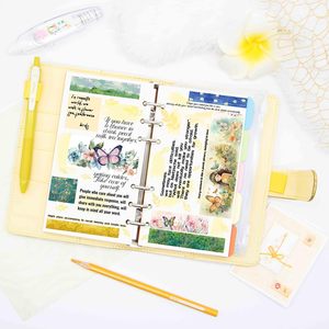 Nuevo Mini Cuaderno de 6 Anillas, Agenda de Negocios, Planificador de Trabajo, Presupuesto, Color Holográfico, Cubierta de Cuero PU, <span class=keywords><strong>A6</strong></span> A5, Hojas Sueltas, <span class=keywords><strong>50</strong></span> - Product Image 4