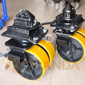 Roues pivotantes robustes pour conteneurs ISO, 4, 5, 6, 7, 8, 9, 10 tonnes, pneumatiques, en PU, avec frein, pour extérieur - Product Image 4