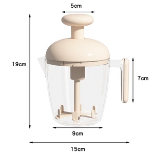 Batteur à crème fouettée <span class=keywords><strong>manuel</strong></span> <span class=keywords><strong>rotatif</strong></span> multifonctionnel pour la cuisine et la pâtisserie à domicile, avec poignée en plastique - Product Image 3