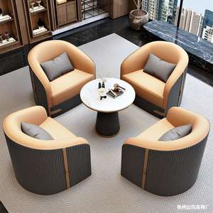 Hotel Sofa U Shape Shikko Leather Durable Versatile For Restaurant Cafe <b>Office</b> Lounge - Product Image 2
