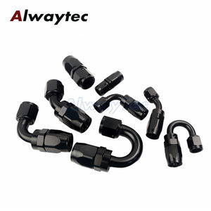 Raccord AN6 en alliage, adaptateur de raccordement rapide pour tuyau, joint rotatif fileté pour huile et <span class=keywords><strong>carburant</strong></span>, extrémité de tuyau en caoutchouc à 0, 45, 90 degrés - Product Image 4