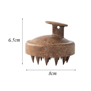 1Pc Coco-Shell Biodegradável Material Natural Eco-friendly <span class=keywords><strong>Scalp</strong></span> Massager <span class=keywords><strong>Brush</strong></span> Shampoo Massagem Escova Para Limpeza Do Cabelo - Product Image 3