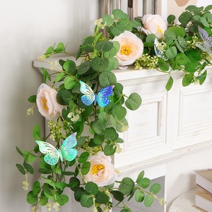 Mô Phỏng Bạch Đàn Mây <span class=keywords><strong>Laser</strong></span> Bướm Nhân Tạo Bạch Đàn Lá Nho Cho Trang Trí Nội Thất Mùa Xuân Trang Trí Hoa Cây - Product Image 5