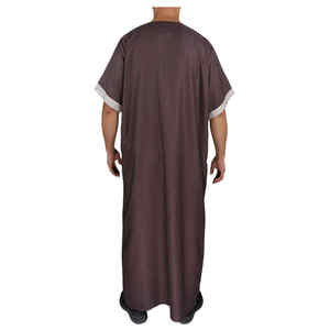 Estilo marroquí musulmán seis colores hombres manga corta islámica Thobe - Product Image 3