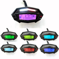 Takometer Odometer Sepeda Motor Digital, Alat Ukur Digital Temperatur Air 6 Speedometer dengan Sensor