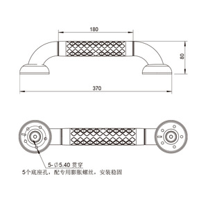 <b>Grab</b> <b>Bar</b> Stainless Steel Wall Mounted Anti Slip 150 Lb Capacity Minimalist Design For Bathroom Safety - Product Image 4