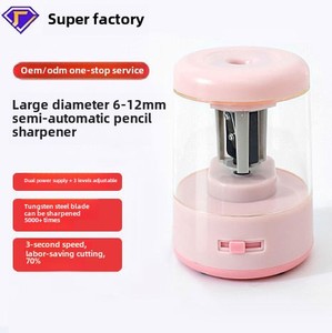Sacapuntas electrónico de gran agujero personalizado sacapuntas mecánico de plástico automático para estudiantes y niños - Product Image 2