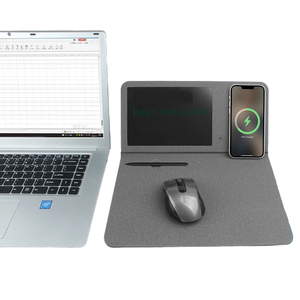 Quà Tặng Kinh Doanh Biểu Tượng Tùy Chỉnh 15W Không Dây Nhanh Chóng Sạc PU Da Mousepad Chơi <span class=keywords><strong>Game</strong></span> Không Dây Sạc Chuột Pad Cho Bàn Văn Phòng Sử Dụng - Product Image 1