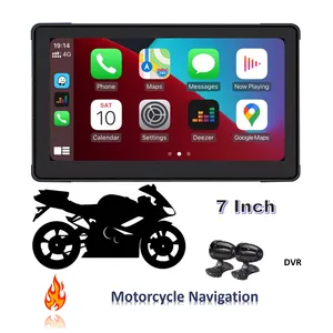 Zmecar fabrika yeni ürün motosiklet su geçirmez IP67 Carplay ekran 7 "TPMS DVR GPS motosiklet navigasyon Carplay