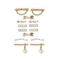 Sacs pour avec mini chaîne gravée Sac à main Designer Vêtements Round Jewelry Tag Small Customizable Metal Oval Hang Label Logo