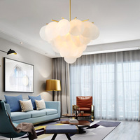 Lustre suspendu LED contemporain nordique à anneau doré en fer et acrylique, réglable en hauteur, blanc chaud, dimmable, taille moyenne, pour salon