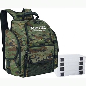 Mochila de pesca de muestra gratuita, mochila ligera para pesca con gran espacio de almacenamiento, mochila para aparejos de pesca con soporte para cañas - Product Image 3
