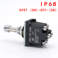 Interrupteur à bascule SPST DPST 15A 250VAC On-off/on-on/on-off-on 3 positions 6 broches, interrupteur momentané DPDT en bakélite, instruments IP68