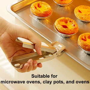 Kitchen Stainless Steel Silicone Cup Bowl Gripper Kitchen Gadget Anti Scald Tongs Dish <b>Clip</b> Anti-Scalding Hot Bowl Holder <b>Clip</b> - Product Image 3