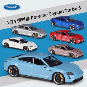 Welly 1:24 P Orsche <span class=keywords><strong>Taycan</strong></span> Tu-rbo Sport <span class=keywords><strong>voiture</strong></span> de course en métal à collectionner Simulation moulé sous pression <span class=keywords><strong>voiture</strong></span> en alliage modèle de <span class=keywords><strong>voiture</strong></span> véhicules jouets - Product Image 2