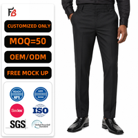 Pantalon habillé slim pour homme, coupe droite élégante, pour occasions formelles, sur mesure