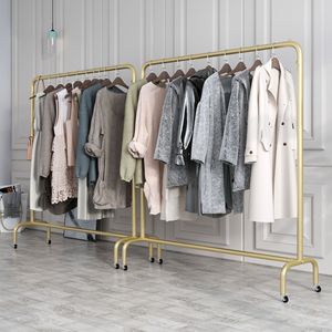 JIABEIHAO 北欧现代风格展示架，落地式金属服装店展示架，带轮子 - Product Image 3