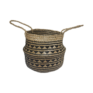 Hot Sale 2025 Handwoven Seagrass Laundry Bolga <b>Basket</b> Hand <b>Woven</b> Belly <b>Basket</b> for Storage Plant Pot <b>Basket</b> - Product Image 1