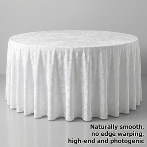 120" Elegant Emerald Green Crushed Velvet Round Tablecloth Luxury Crush Velvet Round <strong>Table</strong> <strong>Cloths</strong> for <strong>Events</strong> Velvet - Product Image 6