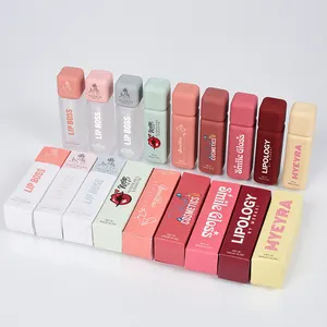 Wholesale tube 6pcs-5ml ABS material lip gloss tube packing frosted lip gloss tubes with custom lip gloss tubes private label