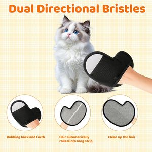 Brosses électrostatiques réversibles à double sens pour l'élimination des poils, lavables, en plastique, pour animaux de compagnie - Product Image 3