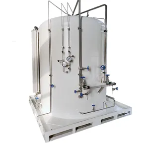 Réservoir de stockage d'oxygène liquide cryogénique mobile 1000L Société de réservoir de stockage Microbulk