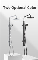 Robinet de salle de bain colonne de douche à effet pluie en acier inoxydable HL-2468-1 avec inverseur et pommeau de douche pour salle de douche