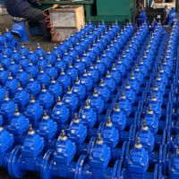DN150 produk Manual kualitas tinggi katup gerbang Air Besi Ductile suhu tinggi