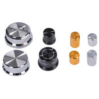 Bouton de potentiomètre moleté rotatif pour guitare, en acier inoxydable et aluminium, usiné CNC, couleur unie, pour contrôle du volume et de l'angle de rotation