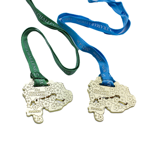 Medalla Deportiva de Aleación de Zinc de Alta Calidad con Forma de Mapa de Ruta de Carrera, Medalla de Maratón - Product Image 2