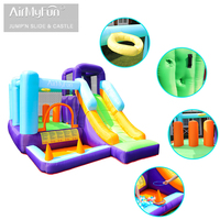 Château gonflable avec toboggan aquatique, trampoline pour enfants, aire de jeux extérieure, divertissement pour les fêtes d'enfants, en stock dans l'entrepôt américain