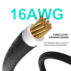 Cavo di prolunga PSU intrecciato da 16 pin a 3x8 (6+<span class=keywords><strong>2</strong></span>) pin PCIe per alimentatore scheda grafica RTX 3090Ti - Product Image 5