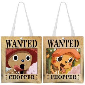 9 diseños 37*33cm <span class=keywords><strong>Luffy</strong></span> Zoro bolso de hombro de lona dibujos animados de doble cara diferentes patrones Anime HD impresión bolso documentos bolsa - Product Image 6