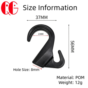 Corde en plastique crochet vélo bagages fixe sangle corde crochets 8mm élastiques pour la <span class=keywords><strong>fixation</strong></span> Camp tente bâche vêtements suspendus - Product Image 2