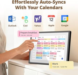 In Stock US Warehouse 10.1 Inch Plastic Frame Digital <b>Calendar</b> with Clock MP3 Video Playback & Touchscreen - Product Image 6