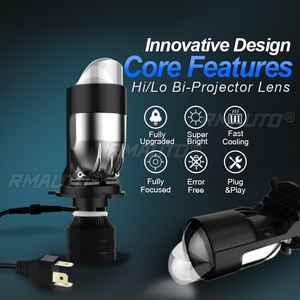 Pair H4 Car LED Headlight Hi/Low Beam 6000K <b>Light</b> Color IP68 Waterproof and Dustproof Mini Size <b>Plug</b> and Play - Product Image 5