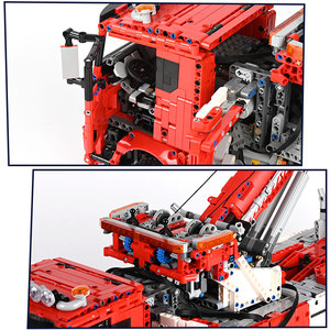 Mould King 17028 Camion dei Pompieri RC con Gru, Blocchi da Costruzione, Mattoncini per Vigili del Fuoco, <span class=keywords><strong>Giocattoli</strong></span> per Adulti - Product Image 5