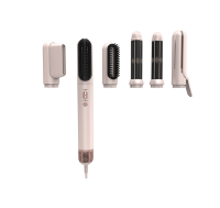 Sèche-cheveux multifonctionnel 5-en-1 pliable 1200W haute vitesse 110 000 tr/min avec brosse bouclante/lissante pour usage hôtelier et domestique
