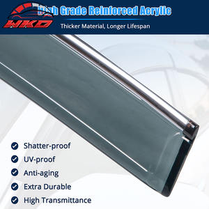 Pare-soleil adhésifs en acrylique pour Honda Civic berline 4 portes 22-26 avec chrome, 4 pièces, protection des vitres latérales de voiture - Product Image 4