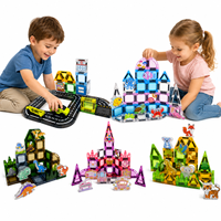 Juego de Construcción Magnético EPT para Niños, Bloques de Construcción Creativos en 3D con Personajes Temáticos y Caja de Almacenamiento de Metal