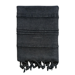 Serviette Peshtemal Stonewash-Gris-40x70 pouces 100x180cm-Lavé à la pierre, Serviette Ultrasoft, Faible Minimum de commande Turc Made - Product Image 2