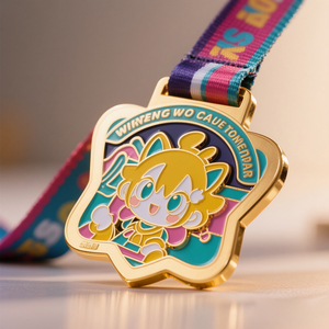 Médaille personnalisée en alliage de zinc avec logo gravé sur mesure, couleur personnalisée, forme personnalisée, portable, avec ruban - Product Image 2