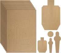 Lot de 8 cibles de tir en carton à démonter, feuilles de cibles silhouettes pré-évaluées, cibles en carton double face pour l'entraînement