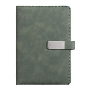 สมุดโน้ตหนัง A5 ปั๊มโลโก้ พร้อมแผ่นโลหะสีเงิน เย็บด้าย  ชุดของขวัญส่วนตัว สำหรับใช้ในสำนักงานธุรกิจ - Product Image 1