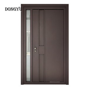 <span class=keywords><strong>Porte</strong></span> <span class=keywords><strong>d</strong></span>'<span class=keywords><strong>entrée</strong></span> battante minimaliste en aluminium moulé haute sécurité <span class=keywords><strong>avec</strong></span> panneau latéral en verre <span class=keywords><strong>fixe</strong></span>, conception antivol pour portes <span class=keywords><strong>d</strong></span>'appartement. - Product Image 2