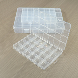 24 Grid Transparent Jewelry Storage Box For Earrings Earplugs Beads Nail Art Desktop Organizer With Lid Yiwu Origin - Product Image 3