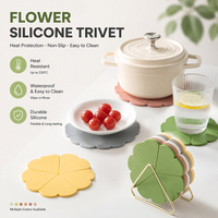 Tapis en silicone OEM/ODM pour comptoir de cuisine, résistant à la chaleur, design feuille classique - Tapis en silicone tendance et polyvalent