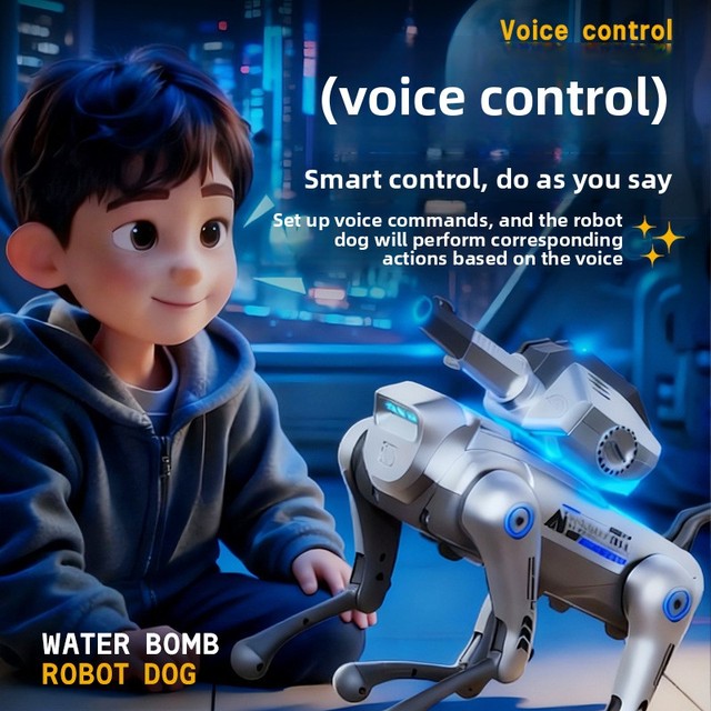 Boy's Birthday Gift Children's Smart Remote Control Robot Dog Handle Plastic 2025 New Mechanical AI Artificial Programmable Toy