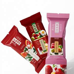 Custom Logo Heat Seal Side Gusset Plastic <b>Mylar</b> <b>Bags</b> Rectangular Candy Mushroom Pet Chocolate Bar Sugar Packaging - Product Image 1